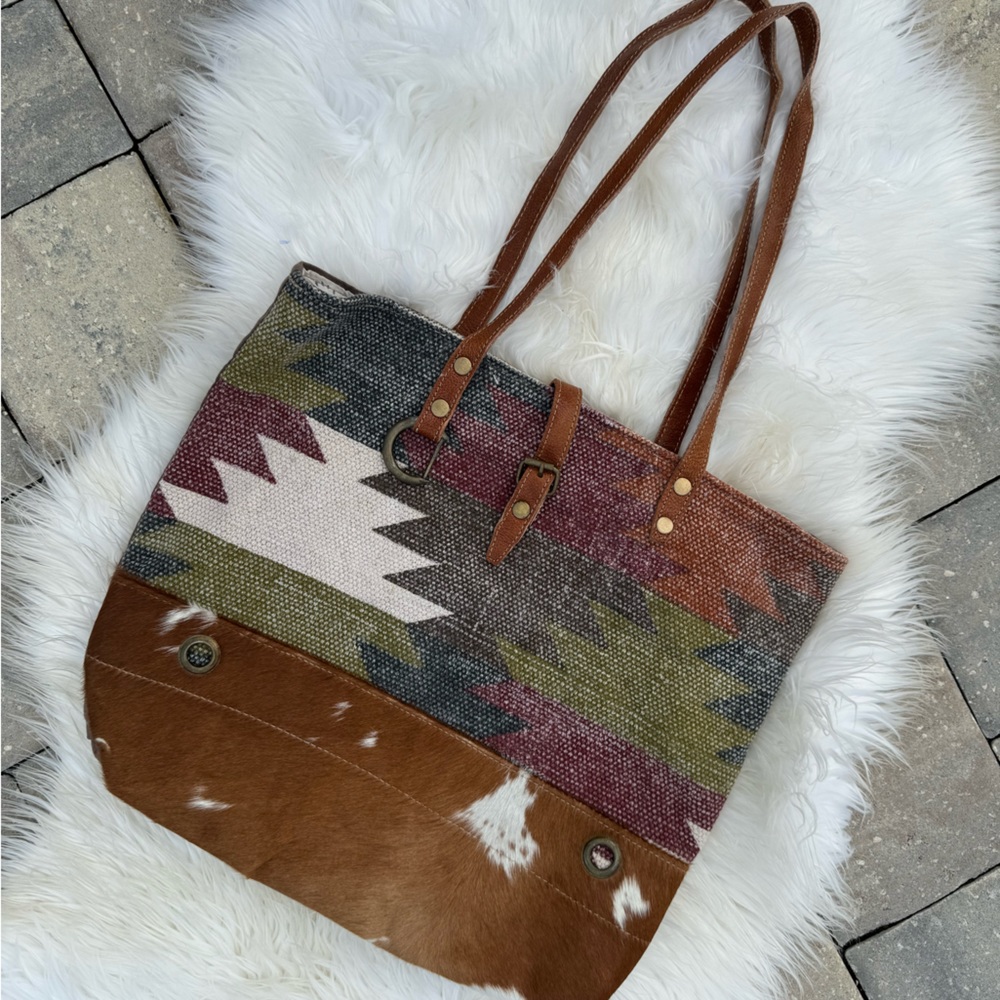 Myra Bag Hairon Canvas Aztec Shoulder Bag